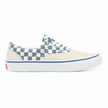 Panske Tenisky Vans Checker Era Pro Biele/Modre Siva VA41MKOJZ